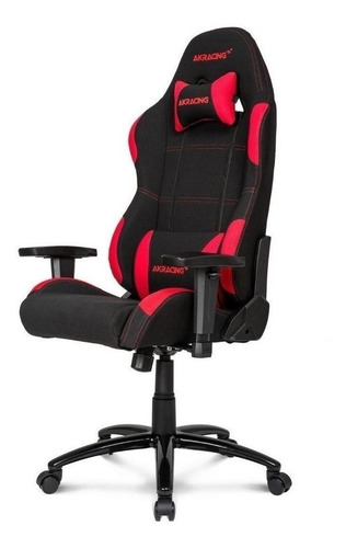 Silla de escritorio Akracing K7012 gamer ergonómica negra y roja con tapizado de tela