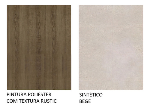 Comedor Madesa Megan Mesa Y 6 Sillas Rustic/sintético Beige Color Marrón