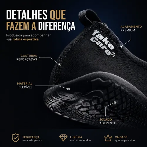 Sapatilha Beach Tennis Take Care Linha Esportiva | Parcelamento