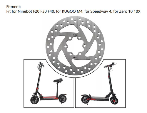 - Disco De Freno 140mm Ninebot F20 F30 F40 Kugoo M4 Acero