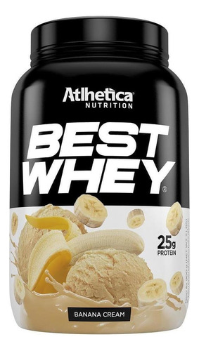 Suplemento em pó Atlhetica Nutrition  Best Whey Best Whey proteínas Best Whey sabor  banana cream em pote de 900g