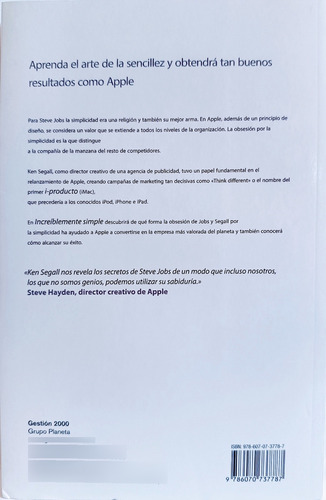 Increíblemente Simple La Obsesión De Apple Al Éxito Ken Sega