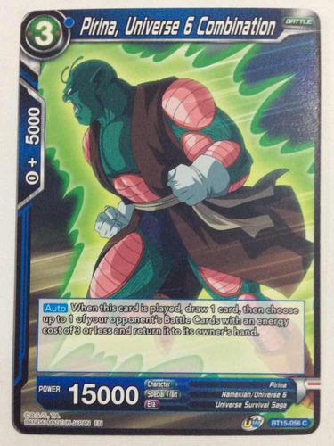 Dragon Ball Super Tcg Pirina Universe 6 Combation Bt15-056 C