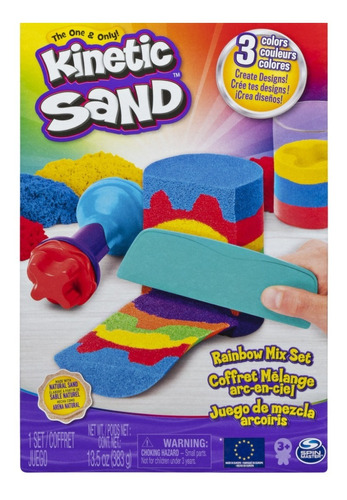 Arena Cinetica Kinetic Sand Rainbow No Toxica 9 Pcs