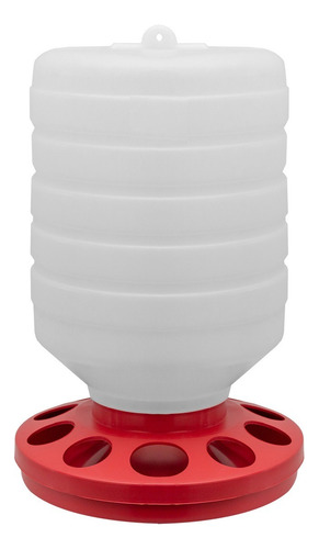 Bebedouro Para Frango 5l Comedouro Para Galinha 10 Furos 5kg Cor Branco 0