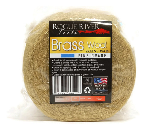 Rogue River Herramienta Laton  1lb Rollo Lana Fina