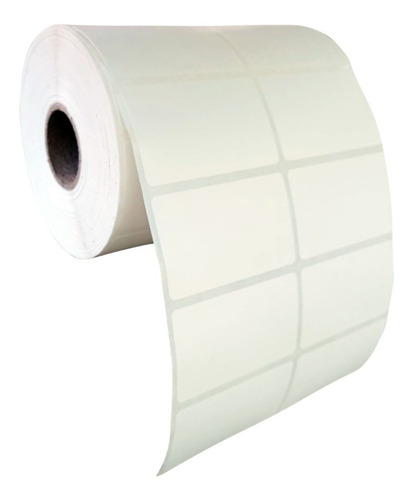 Etiqueta 50x30 2 Colunas, Papel Térmico - Zebra - 5 Rolos Cor Branco