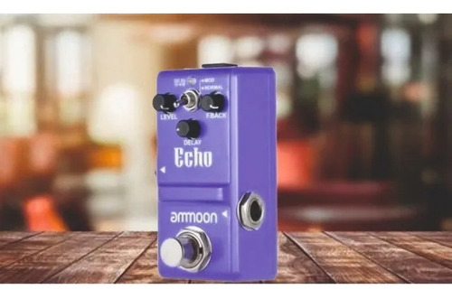 Pedal Delay Ammoon Echo Violão Guitarra / Timbre Incríve!! Cor Roxo