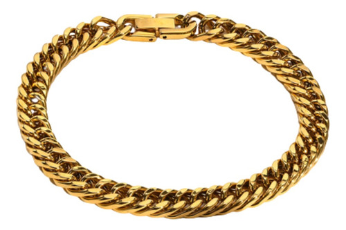 Pulsera Dorada Bañado En Oro Para Hombre Modelo Gregory