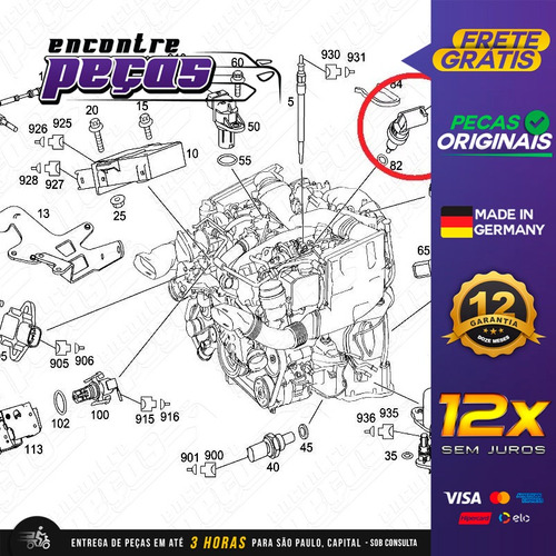 Sensor Temperatura Água Mercedes C250 Cgi 2009-2011 Original