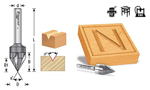 Amana Tool - 45730 Rotulacion Y Letras Con Ranura En V De...