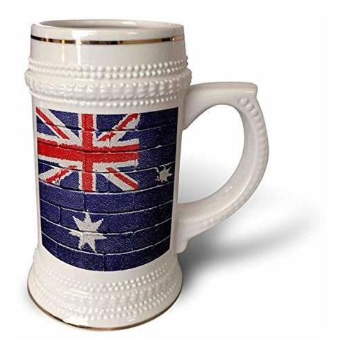 3drose Bandera Nacional De Australia Pintada En Una Pared De