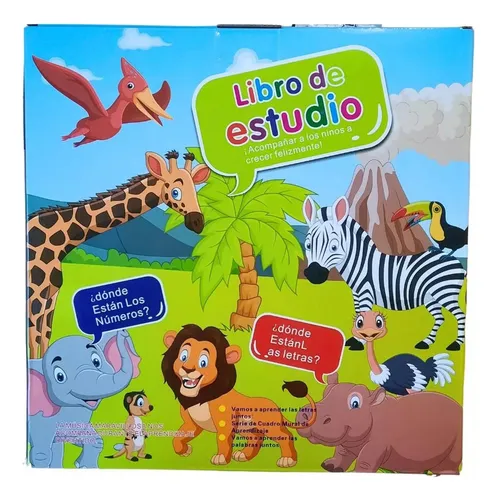 Juguete De Bebé Libro Didactico Bilingüe Con Sonido Estimula