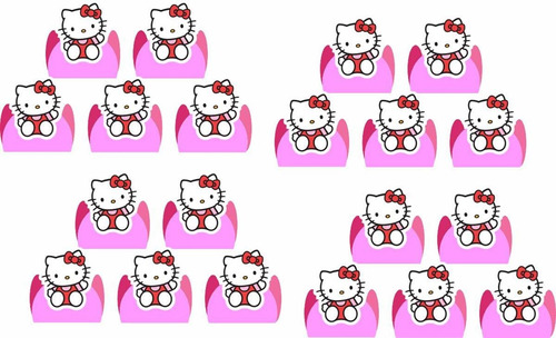 300 Forminhas 4 Pétalas P/ Doces Hello Kitty