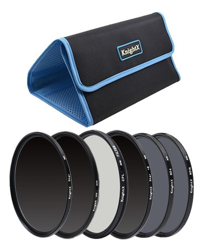 Kit 6 Filtros + Case - Uv - Cpl - Star - Nd - Close-up 58mm
