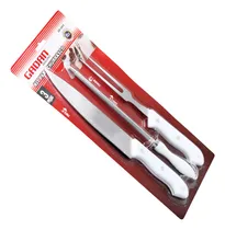 Comprar Kit Para Churrasco Faca Garfo E Chaira 3 Peças Inox Churras