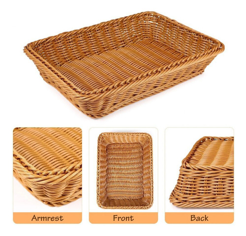 Cesta De Pão De Frutas De Vime De 2 Peças Com Tampa.