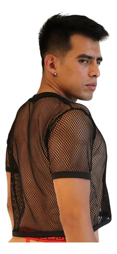 Viced Man Crop Top De Hombre Ropa Mesh Deportiva