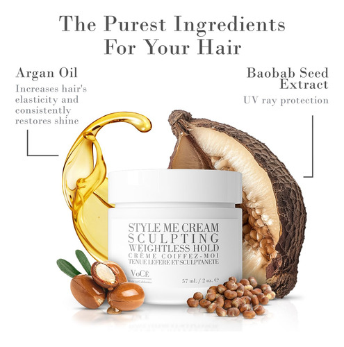 Styling Cream Você Haircare Anti-frizz 57ml W/ Argan Oil