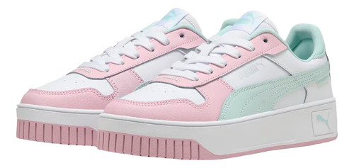 Puma Carina Street Jr Para Dama Color Blanco, Rosa, Verde