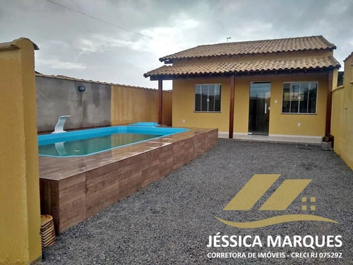 Imagem 2 de 9 de Casa De 2 Quartos, Área Gourmet E Piscina Em Unamar - Jmc077