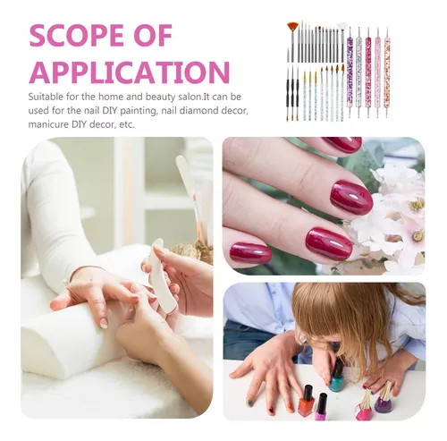 Kit 31 Piezas De Pinceles Para Uñas Acrílico Manicura Y Decoración