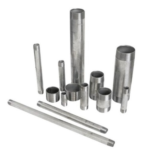 Conexión Niple Acero Inoxidable T304 Sch 40 Roscado 1/2 X 2