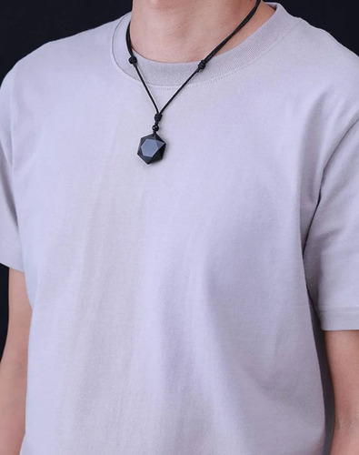 Collar De Obsidiana Con Dije Estrella Hexagrama Negra Fortuna Y Buena Suerte En Forma Hexagonal Joyeria Hombre Y Mujer Contra EnergĂa Negativa Limpieza Espiritual Vikingo Tender Lihome 1 Pza
