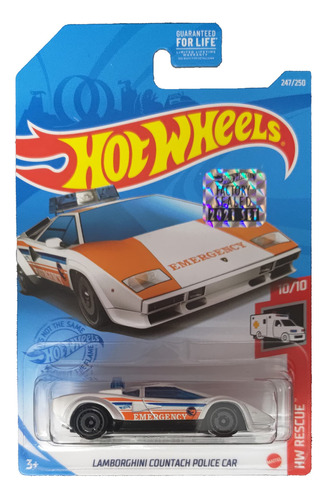 Hot Wheels Lamborghini Countach - Coche De Policía - Resca.