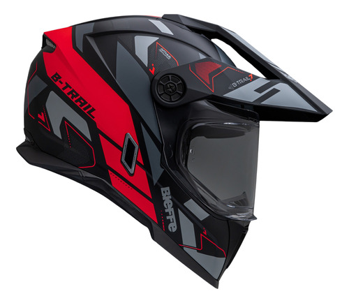 Capacete Moto Bieffe B-trail Conquest Com Óculos Interno