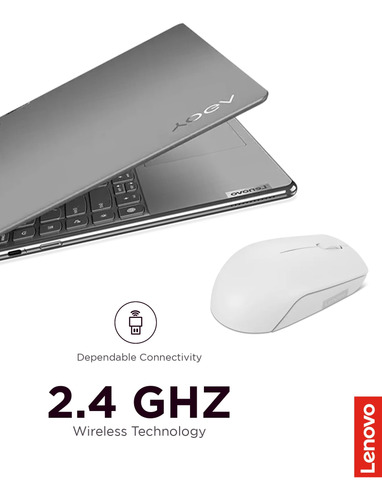 Wireless Mouse Lenovo 300 For Pc Laptop W/ Windows 2.4ghz
