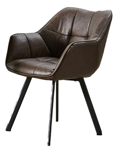 Silla Hamburgo X2 Para Comedor O Living En Ecocuero Marron