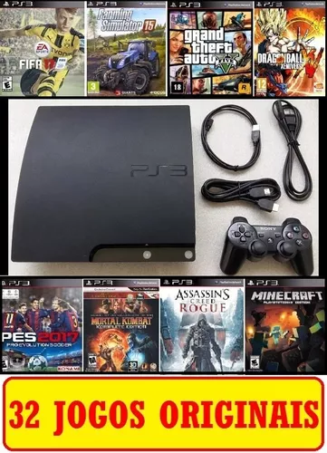 Playstation 3 Ps3 Super Slim + 45 Jogos + Fifa 19 + Gta5