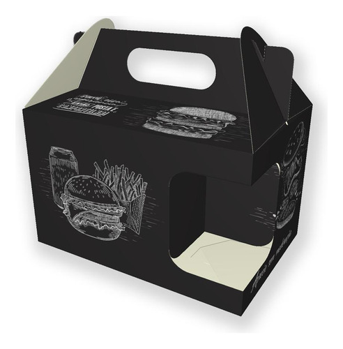 Maleta Delivery Kit Para Combo E Lanches - Preto - 200un