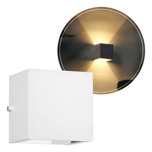 Arandela Quadrada 2 Fachos Branco 110V/220V