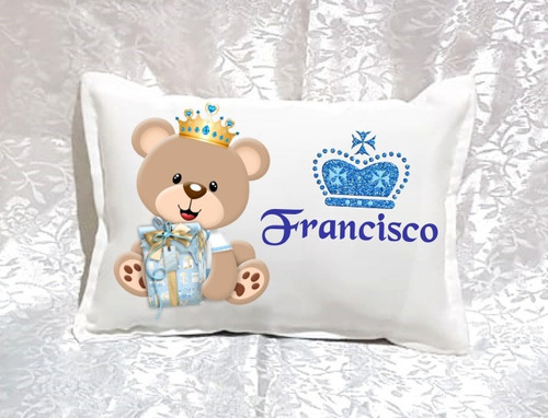 Souvenir 5 Almohadas Osito Principe B Show Celeste Azul Rosa