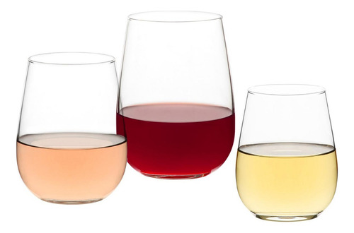 Set 6 Vasos Stemless Multiusos Vidrio Gaia 16 1/4 Oz Color Transparente