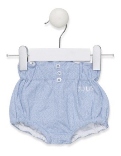 Baby Tous Conjunto Camiseta Y Short - Blanco Celeste