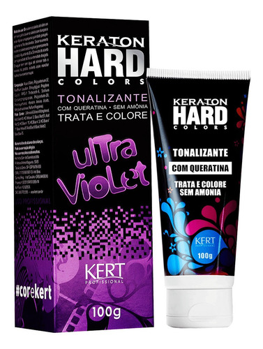 Kit Tintura Kert Cosméticos  Keraton hard colors Tonalizante tom ultra violet