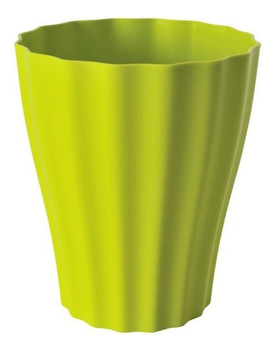 Maceta Tipo Vidrio Para Orquídeas, Modelo Ola 13 Cm Rehau Color Verde Claro