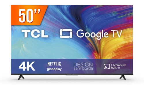 Smart Tv Led 50  Google Tv Uhd 4k Tcl 50p635 3 Hdmi 1 Usb