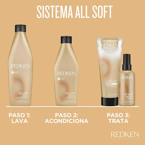 Acondicionador Para Cabello 250 Ml All Soft Mega Redken