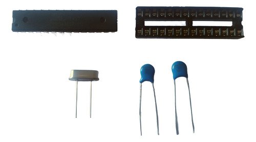 Kit Microcontrolador Atmega328 +zocalo+cristal+2 Capacitores