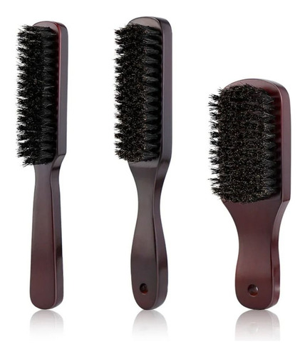 Escova De Barba Masculina Com Alça De Madeira E Cerdas De Ja