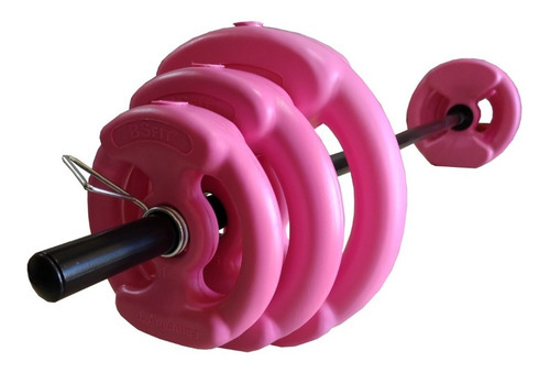 Imagen 2 de 8 de Kit Set 17 Kg Bsfit Discos C/ Agarre Pesas Barra Gym Combo