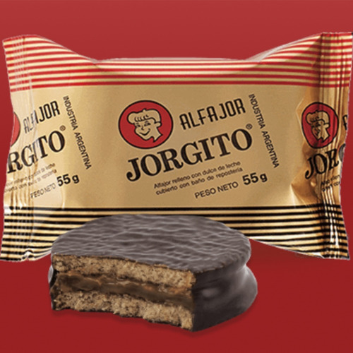 Imagen 2 de 6 de Alfajor Jorgito Chocolate Dulce De Leche - Mejor Precio