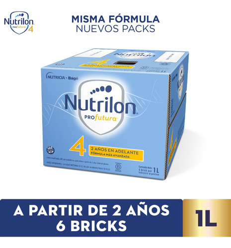 Leche Liquida Nutrilon Profutura 4 Brick 1000 Ml X 6 Un