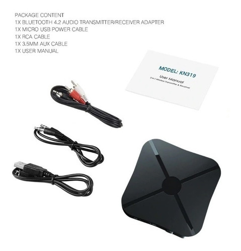 Transmisor Receptor Audio Bluetooth Audio Aux Rca 2en1 Mini