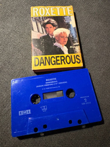 Roxette. Dangerous. Cassette. Made In Usa Amarillo