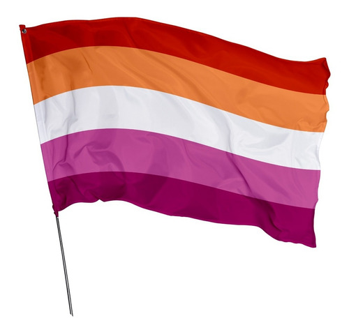 Bandeira Lésbica Orgulho Lgbtqia+ 2,20m X 1,50m Cor